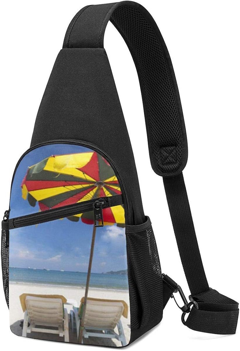 Amazon.com: Sling Bags Beach Umbrella Chairs Crossbody Bags For Men Shoulder Backpack Rip ...