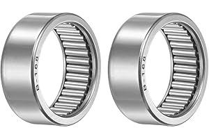 uxcell B168 Needle Roller Bearings, Full Complement Drawn Cup, Open, 1-inch I.D. 1-1/4-inch OD 1/2-inch Width 6390N Static Load 3620N Dynamic Load 4300Rpm Limiting Speed 2pcs