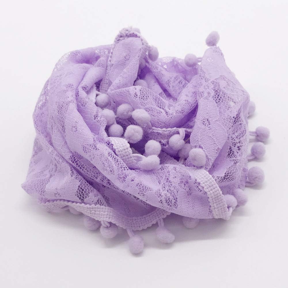 Newborn Wrap Photography Props Outfits Baby Boy Girl Photo Shoot Blanket - 40 * 40cm Square Lace Scarf (Purple)