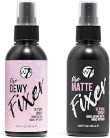 W7 The Fixer Duo Setting Spray 2Pcs Dewy Matte Finishes Makeup Fixer