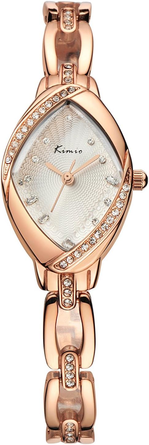 Lava Watches Women's Luxury Rhinestone Watchcase Rose Gold Steel Bracelet Watch