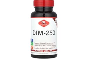 Olympian Labs DIM Supplement 250mg - DIM Diindolylmethane Plus BioPerine 30 Capsule Supply of DIM for Estrogen Balance, Hormone Menopause Relief, Acne Treatment, PCOS, Bodybuilding