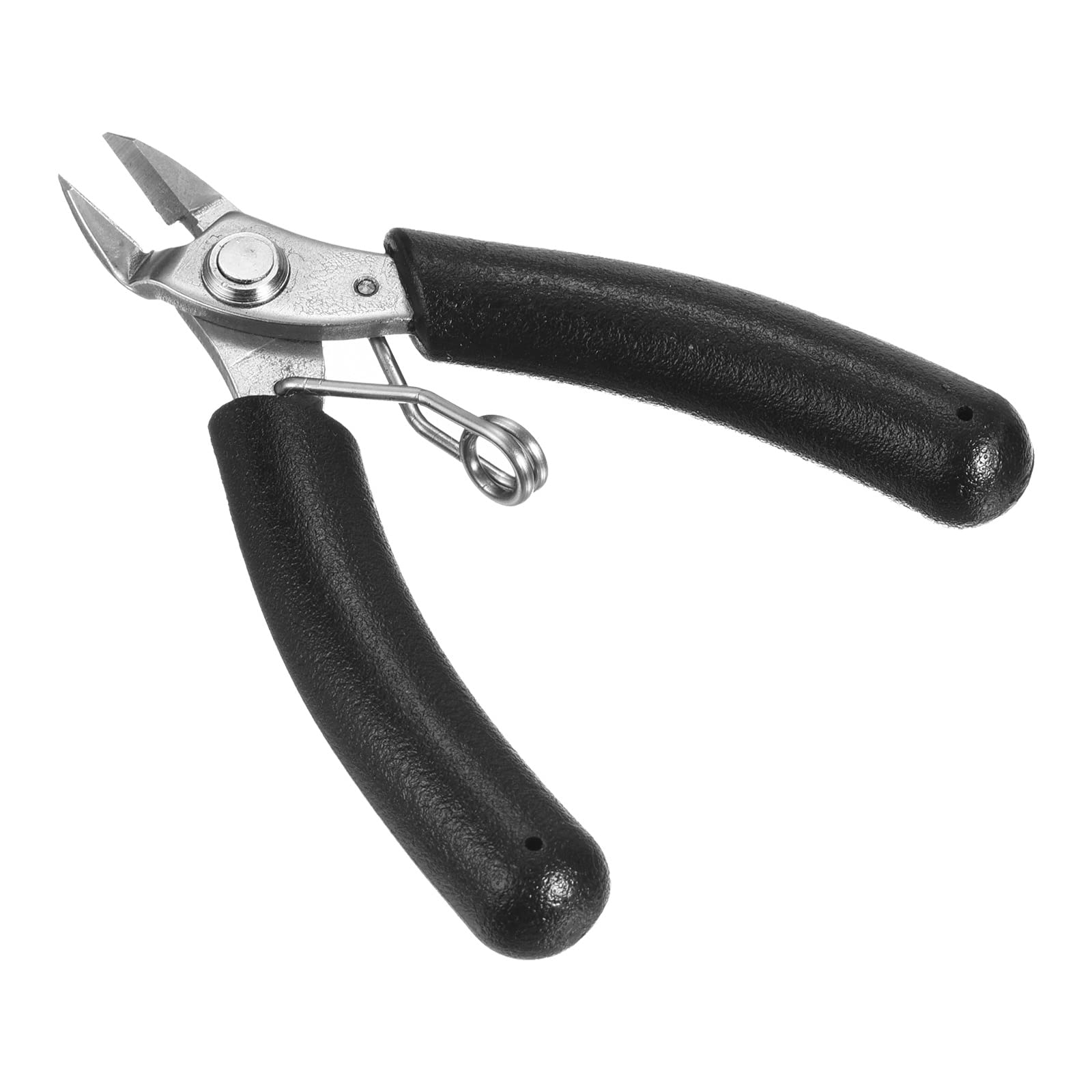 PATIKIL Cutting Plier, Mini Wire Cutter Flush Cutter Side Cutter Nipper Wire Snip with Spring for Soft Electronic Cable, Black