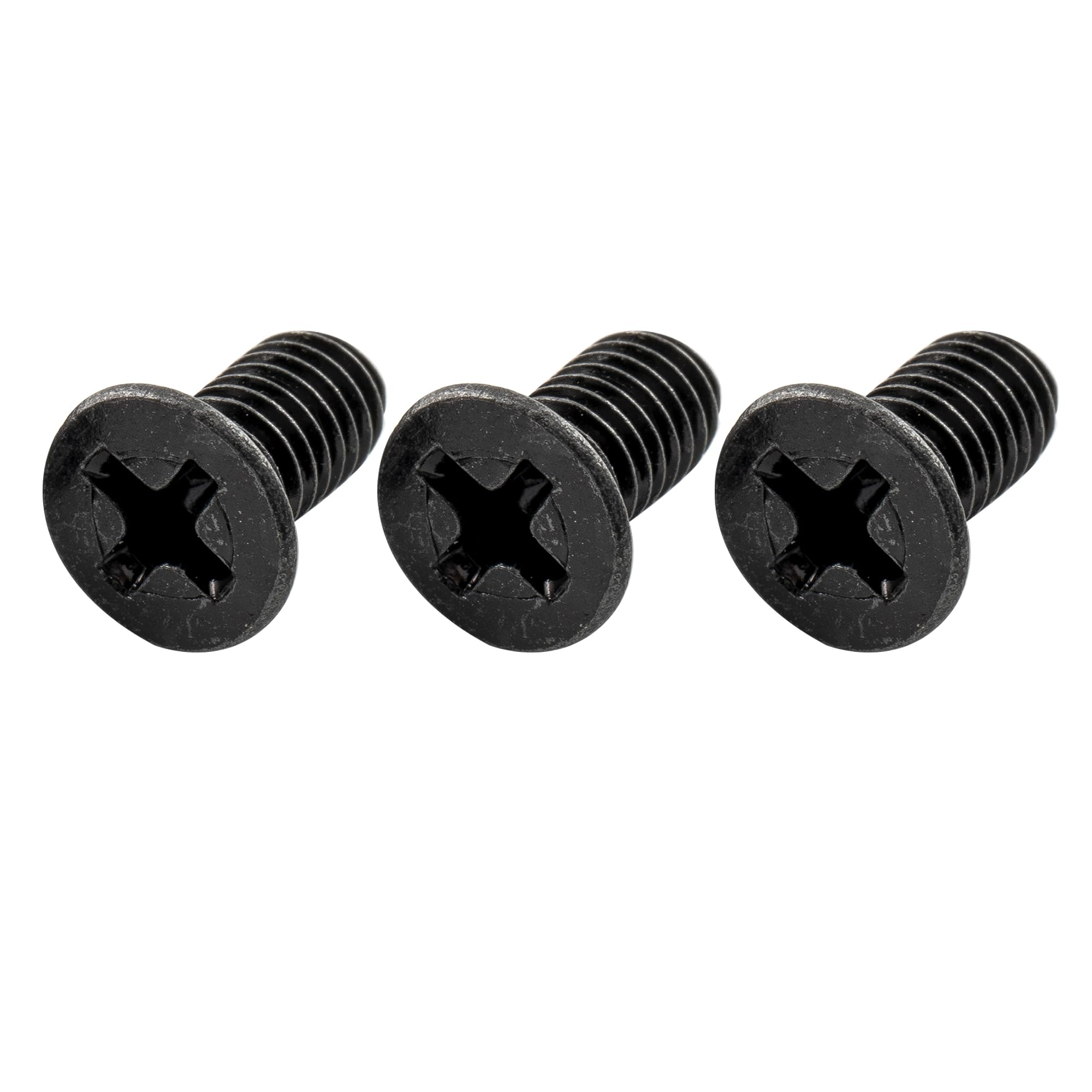 Musiclily Pro M5X10mm Steel Crosshead Countersunk Mounting Screws for Floyd Rose Locking Tremolo Bridge Block, Black (Set of 3)