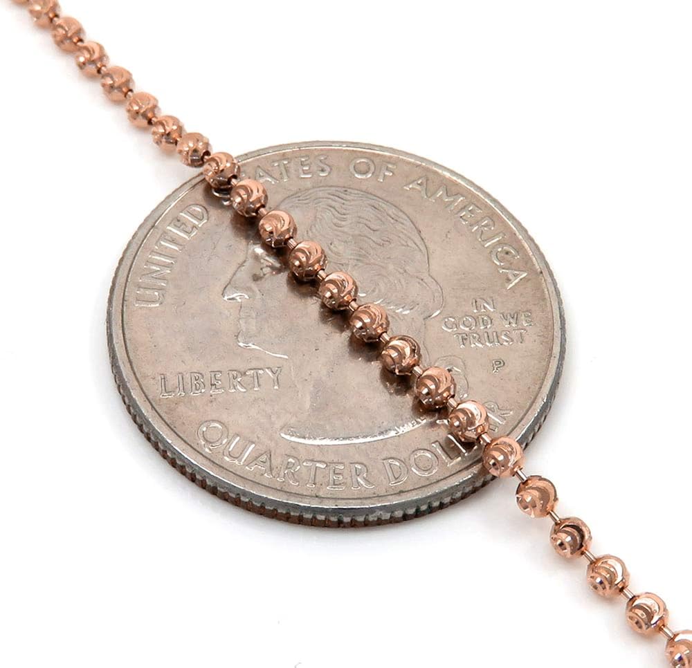 925 Italian Sterling Silver 2mm Rose 