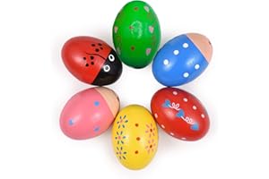 Wooden Shake Eggs Percussion Instrument Fun Musical Egg for Party Easter Basket Stuffers Educational Rhythm Toy All Ages