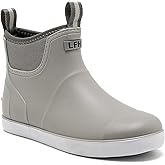 Lezzglt Mens Deck Boots, Saltwater Fishing Booties Rubber Waterproof Ankle Rain Boots, High-performance Footwear Chelsea Boots for Gardening Fishing Boating Camping Sailing