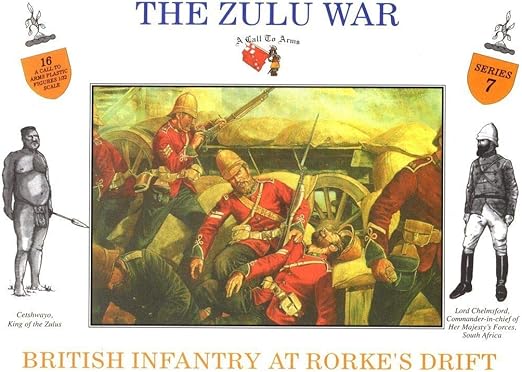 Amazon Com Toy Soldiers The Zulu War British Infantry At Rorke S Drift Call To Arms Plastic Army Men 16 Piece Set Of 54mm Figures 1 32 Scale Marx Conte Airfix Type Everything Else