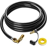 Improved Propane Quick Connect Hose for RV to Grill, 12FT RV Propane Hose with Blackstone Propane Elbow Adapter, Fit for Blackstone 22 Inch Griddle &amp; 17" Grill