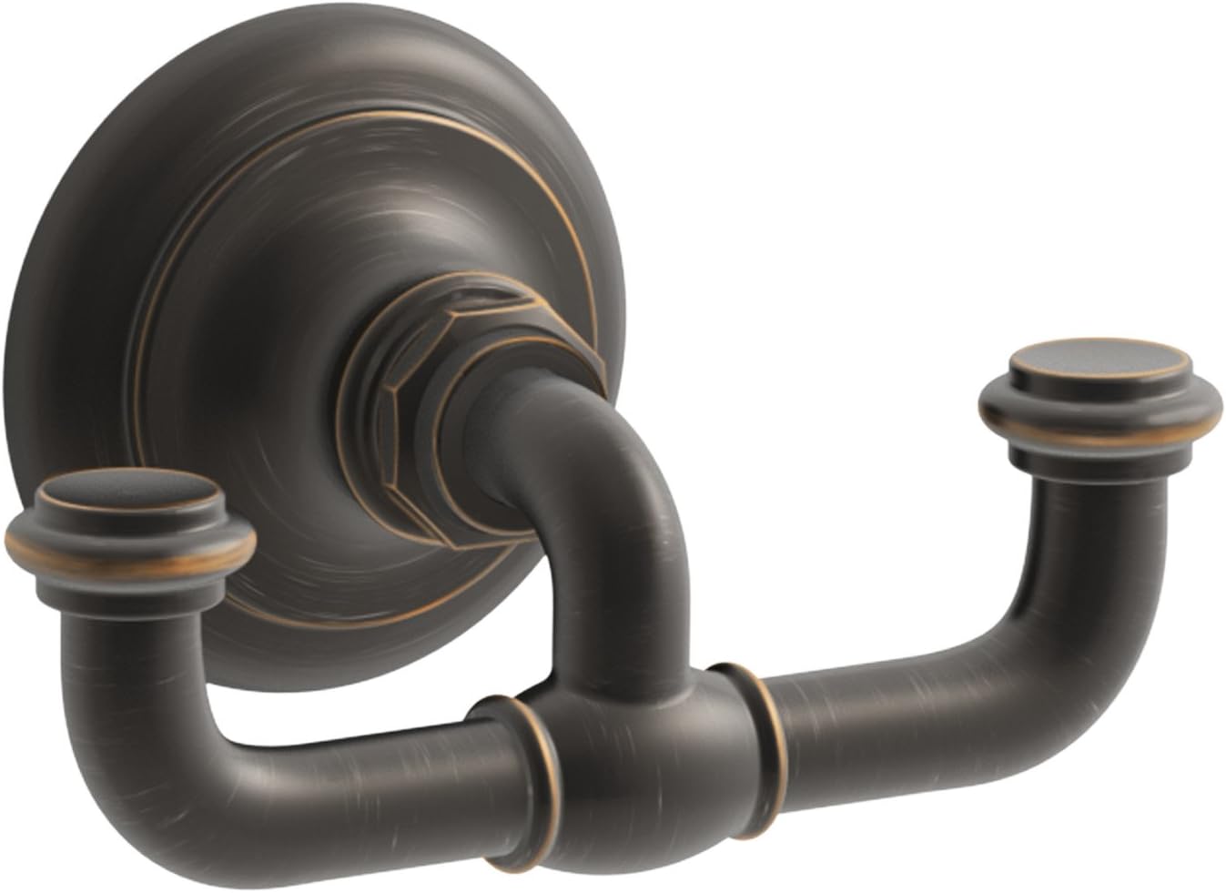 KOHLER K-72572-SN Artifacts Double robe hook, Vibrant Polished Nickel - Bath Towel Hooks - 