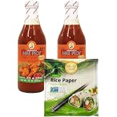 Authentic Asian Pantry Sweet Chili Sauce, 25 fl oz, 2-Pack with FREE Four Elephants Rice Paper, 22cm