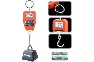 Goture Digital Hanging Scale,200kg/440lbs Crane Scales,Fishing Scale with LED Display, Heavy Duty Hanging Weight Scale for Fishing,Luggage,Big Game,Farm,Hunting,Industries,Warehouse