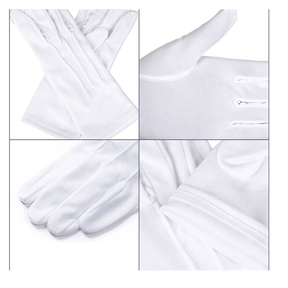 Oryougo 2ペアホワイトフォーマルタキシードhonor Guard Parade検査コレクションserve手袋 ストアー B077ywhvg6