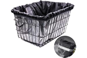 ANZOME Hoobbii Waterproof Bike Basket Liner - Waterproof Rain Cover Fits Most Bicycle Baskets (Not Including Bike Basket)