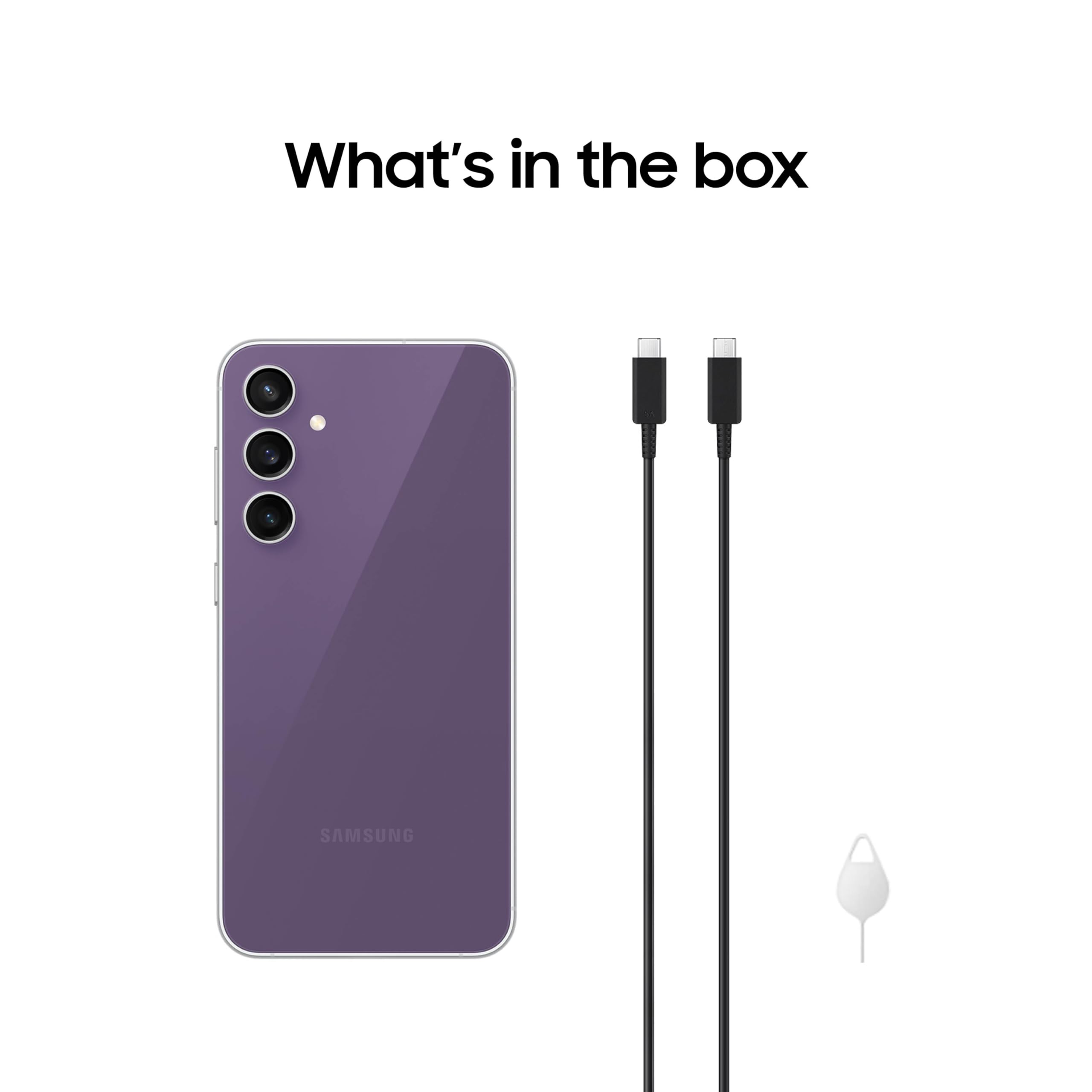 Samsung Galaxy S23 FE AI Cell Phone, 128GB Unlocked Android Smartphone, Long Battery Life, Premium Power Processor, Tough Gorilla Glass Display, Hi-Res 50MP Camera, US Version, 2023, Purple