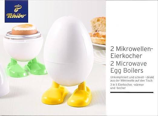 TCM Tchibo 2 COCEDOR de huevos microondas: Amazon.es ...