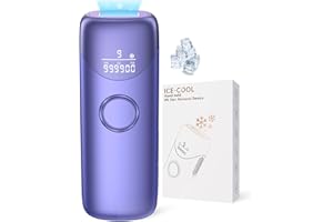 Laser Hair Removal with 5℃ Ice Cooling, Painless IPL Laser Hair Removal Device 3 in 1 Ubroo at Home Hair Remover Machine for Women Men Electrolysis Permanent Epilator on Face Body Depilation (Purple)
