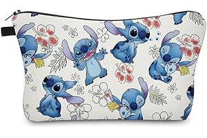 MRSP Cosmetic Bag Makeup bags for women,Small makeup pouch Travel bags for toiletries waterproof (Stitch 02)