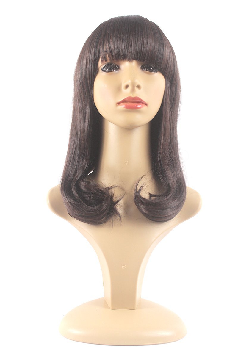 Xiaoyu Fashion Girl Natural Short Curly Wigs - Dark Brown