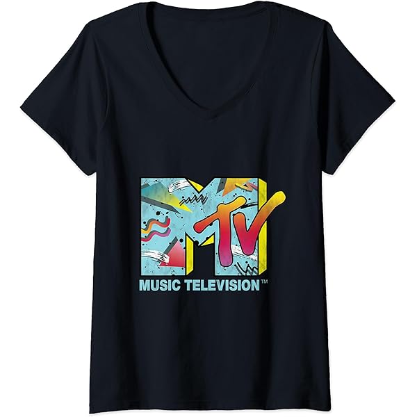 Amazon.com: Classic MTV Logo 80s Print Design T-Shirt