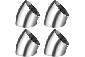 Tongze 3 Inch 45 Degree SS304 Stainless Steel Bend Tube Exhaust Elbow Pipe for Car Customized Modified Exhaust System-4pcs