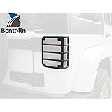 Matte Black Rear Euro Tail Light Guard Cover Protector for 2007-2017 Jeep Wrangler - Pair