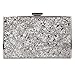 Fawziya Floral Evening Bags And Clutches Glitter Envelope Clutch Bags For Women-Silver