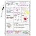 Smart Planner Dry Erase Vertical Weekly Magnet Board with Free Dry Erase Marker by White Background | Magnetic Family Calendar Weekly Planner + Pen