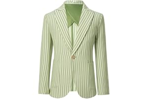 HUEZOE Boys Formal Suit Blazer Two-Button Jacket Coat for Kids School