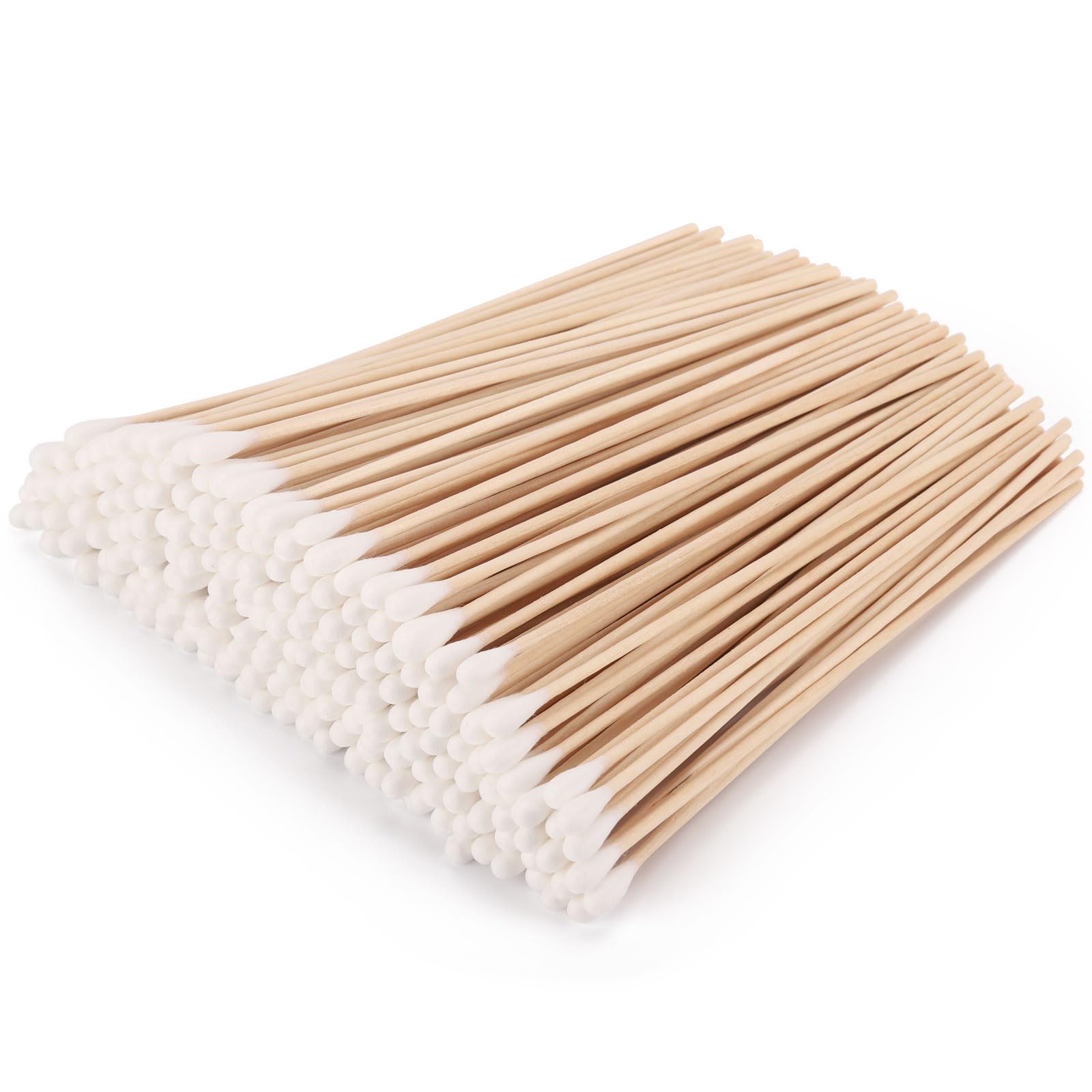 Photo 1 of 1200 Count 6 Inch Long Cotton Swabs with Wooden Sticks, Cleaning Cotton Sticks Cotton Tipped Applicators Cleaning Swabs
