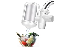 ALOVEXIONG Faucet Water Filter Faucet Mount Water Filtration System Water Purifier Faucet Mount Water Filters for Kitchen Sink Reduces Chlorine Heavy Metals Bad Taste - Fits for Standard Faucets