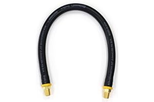 VIBRANT YARD COMPANY 18-inch Short Air Compressor Hose: 1/4" Male NPT To 1/4" Male NPT Connections (Lead-Free Brass)