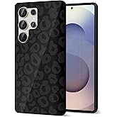 Svanove Cheetah Print Phone Case for Samsung Galaxy S25 Ultra Case Girly, Cute Leopard Case for Women, Luxury Trendy Retro Cool Animal Print Design, Aesthetic Pattern Hard Shell Plastic Cover, Black