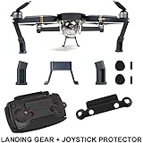 FSLabs DJI Mavic Pro Platinum Accessories Landing Gear Leg Height Extender Riser with Protection Pad + Joystick Remote Control Protector