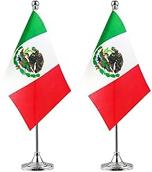 WXTWK 2 Pack Mexico Flag Mexican Desk Flag Small