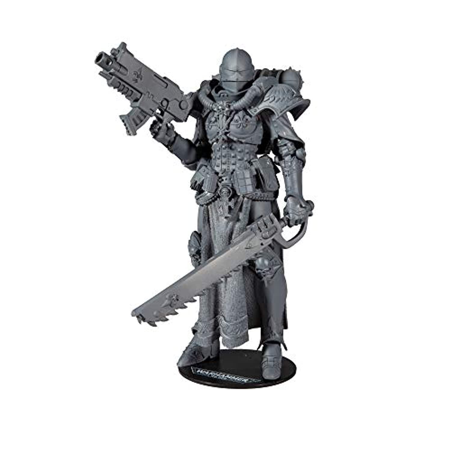 McFarlane Toys, Warhammer 40000 Adepta Sororitas Battle Sister Action Figure With 22 Moving Parts, Unpainted Collectible Warhammer Figure With Collectors Stand Base, Customise Your Figure â€“ Ages 12+