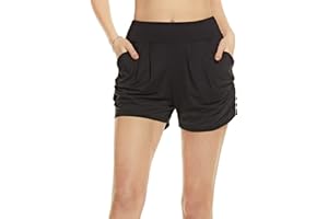 atika Women's Casual Harem Shorts, Premium Ultra Buttery Soft Shorts, Elastic High Waisted Comfortable Short with Pockets