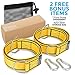 Rhino StrapMate Tree Swing Straps Hanging Kit – Two 4ft Strap Holds 2800 lbs (Sgs Certified) Fast & Easy Way to Hang Any Swing – Outdoor Swing Hangers (Yellow)