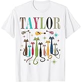 Retro Taylor Vintage Mid-Century Look Taylor Cats 50s 60s T-Shirt