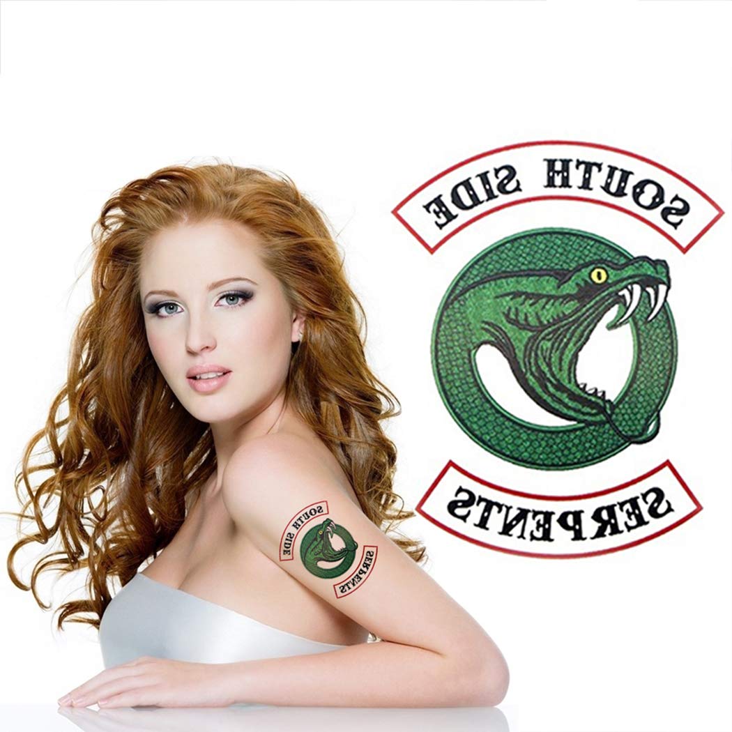 Temporary Tattoos for Women Kids 10 Pcs Riverdale Fake Tattoo Body Sticker Waterproof Hand Neck Wrist Art Fashion Adults Men Teens