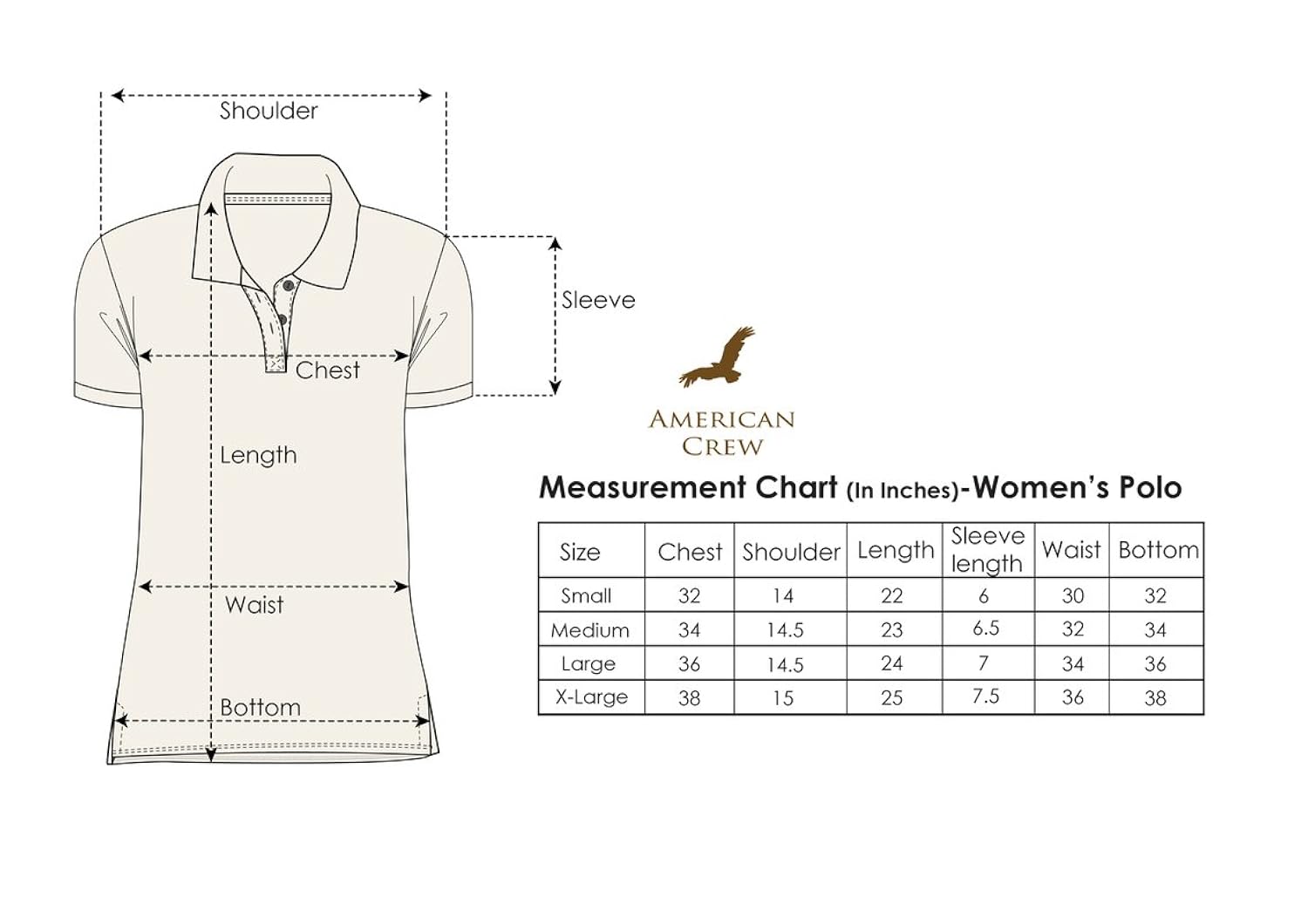 american crew women's cotton blend polo t-shirt