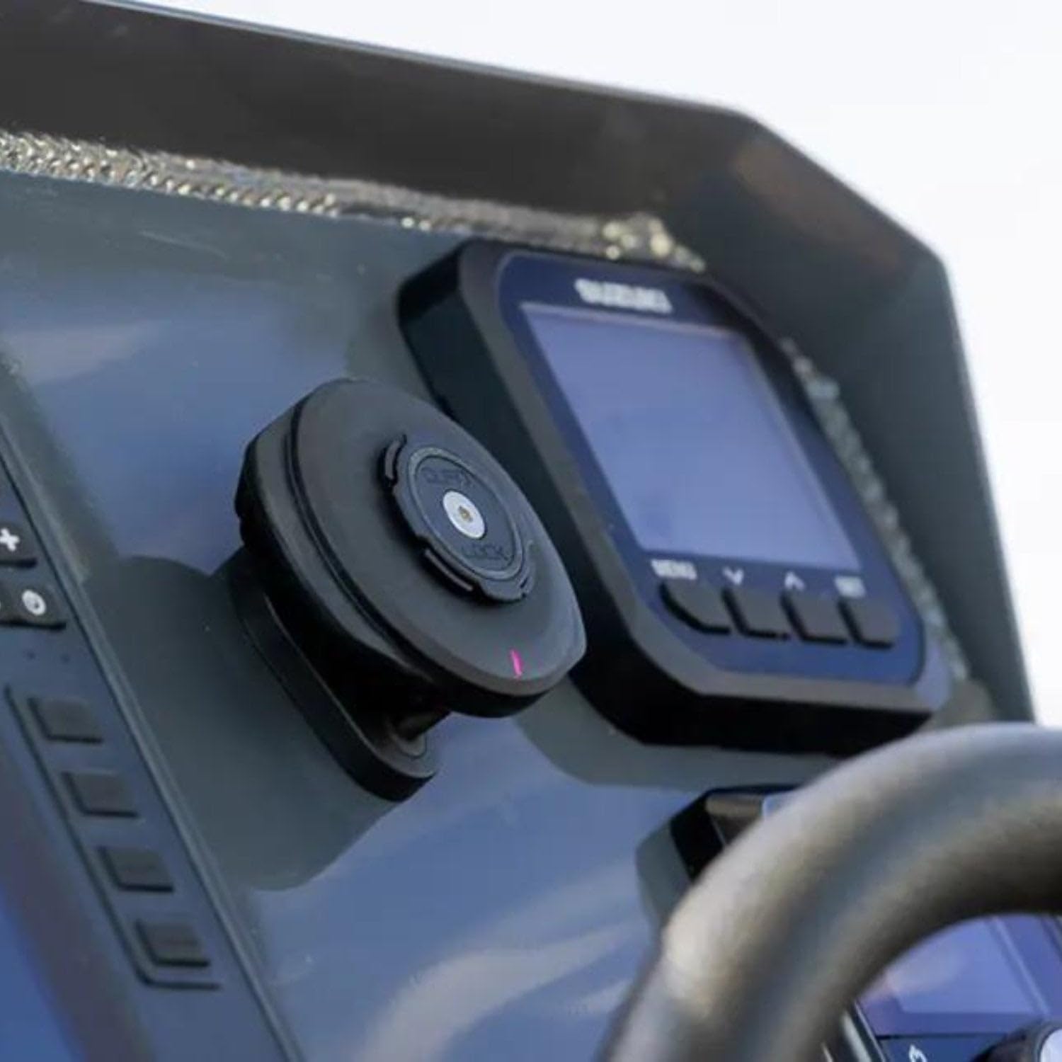 Quad Lock 12V-24V Waterproof Wireless Charging Head - Hardwired, IP67 Rated, Fast Charging, Secure Phone Mount