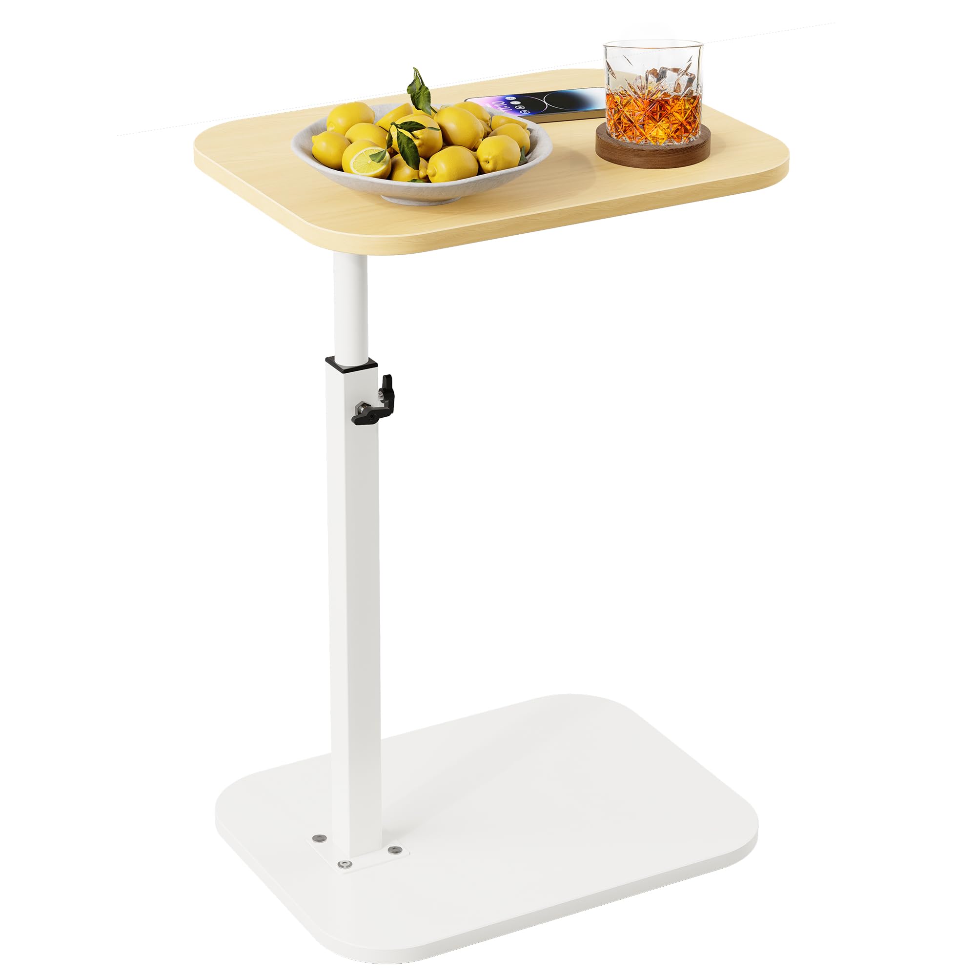 Photo 1 of *MISSING PARTS*
YFGNOEMI C Shaped End Table for Couch, Adjustable Height Couch Side Table, Horizontal 360°Swivel Small TV Tray Table Couch Side Tables That Slide Under (Wood)