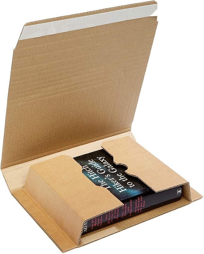 25 x Brown Cardboard Book Packaging Postal Boxes with Self Adhesive