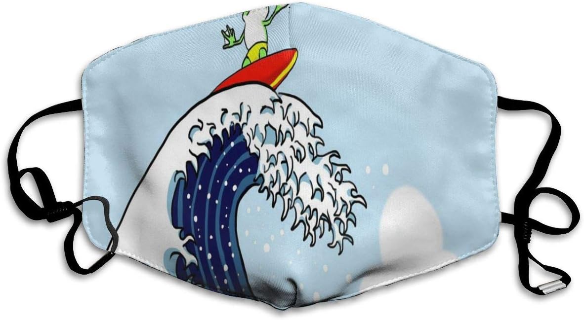 Surfing Net Frog Dust Masks Reusable Cotton Breathable Safety Respirator for Outdoor Cycling Face Earloop Masks Dust Pollen Flu Germs Allergens Masks