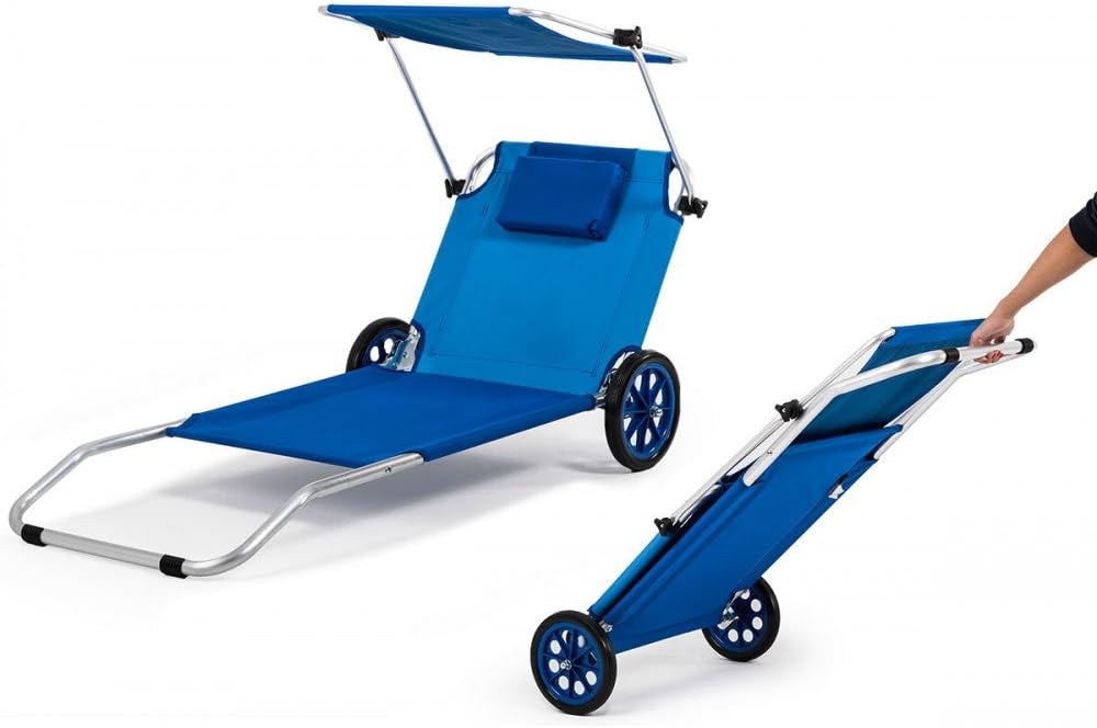 Silla de playa plegable Malibu tumbona + sombrilla incorporada Amazon.es Hogar Silla de playa plegable Malibu tumbona + sombrilla incorporada Amazon.es Hogar