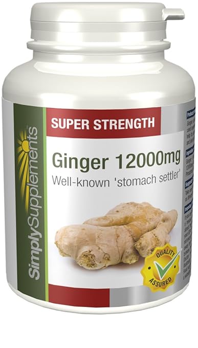 Zenzero 12000mg Extra Forte |240 Compresse SimplySupplements Per migliorare il funzionamento delle articolazioni e favorire la mobilità