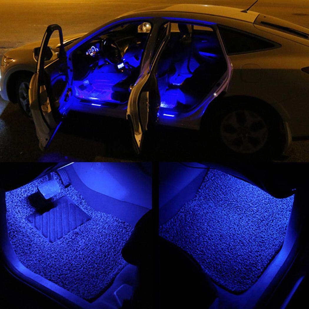 UpBeauty LED Interior Car Lamp Kit Remote Under Dash Foot Seat Inside Lighting Decor Light Kit