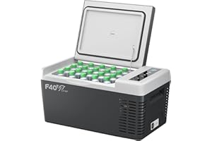 F40C4TMP 12 Volt Refrigerator, 20 Quart(18L) Portable Freezer, 12V Car Fridge(-8℉~50℉), Compressor Cooler for Camping, Road Trip, Travel, Van, Truck, RV, Boat, Outdoor, Home, 12/24V DC & 100~240V AC
