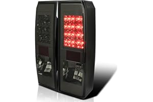 Spec-D Tuning Smoke LED Tail Lights Compatible with 2005-2010 Hummer H3, Left + Right Pair Assembly